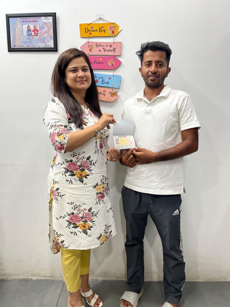Visa & Offer Letter Success – Dr. Shruti Mehta Consultancy Visa or offer letter awarded to successful immigration consultancy client