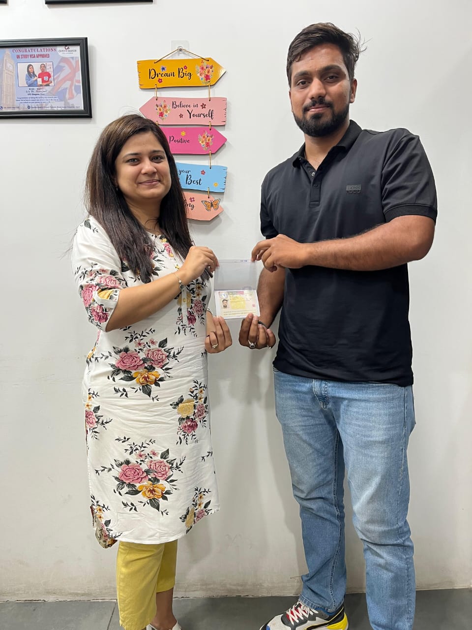 Visa & Offer Letter Success – Dr. Shruti Mehta Consultancy Visa or offer letter awarded to successful immigration consultancy client